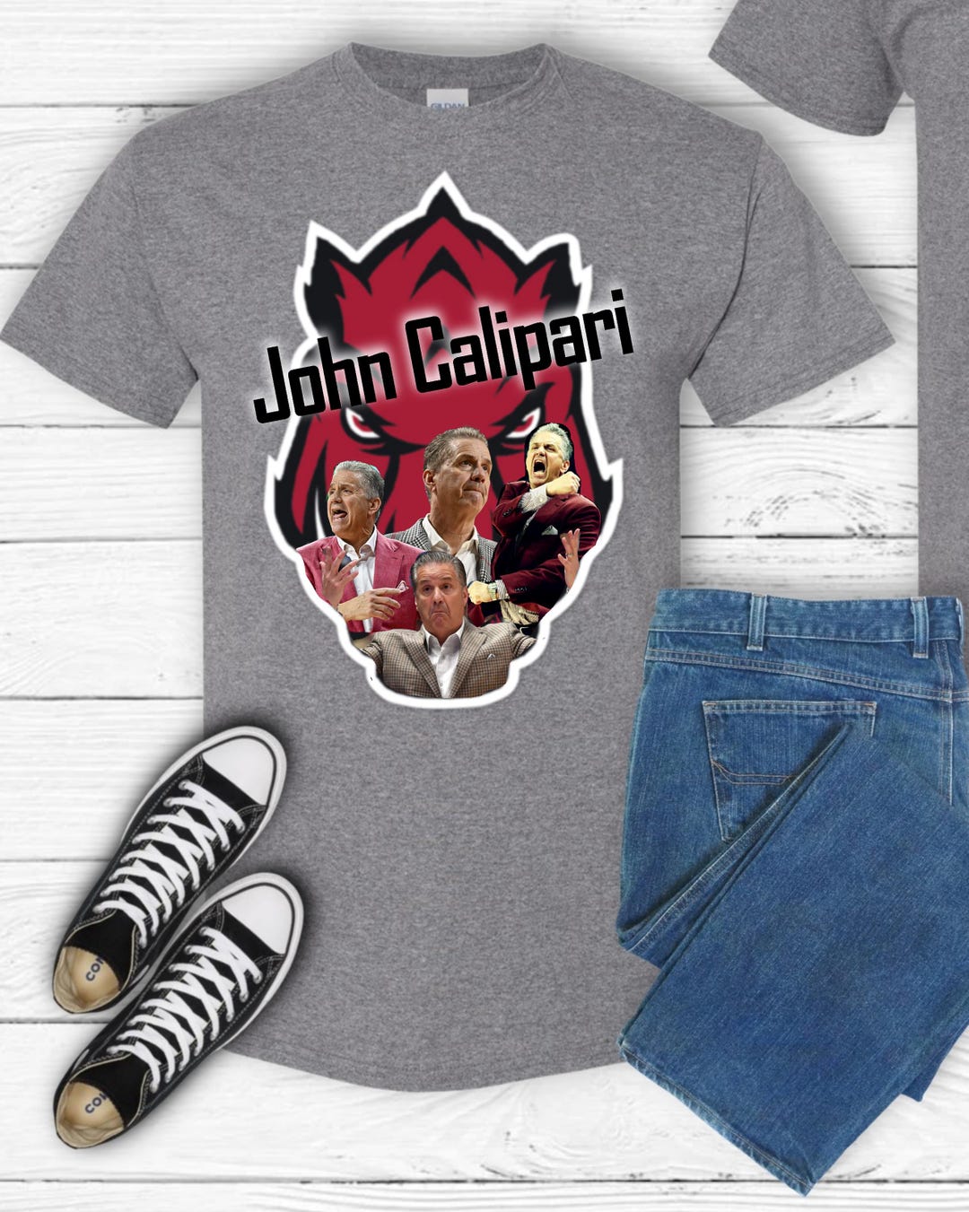 Calipari Razorback Red John Calipari Razorback - Etsy