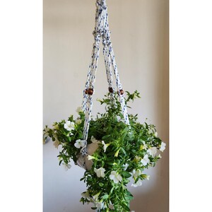 Handmade Macrame Plant Hanger - “The Monarch” -  5” to 7” potted plant hanger; discontinued colors