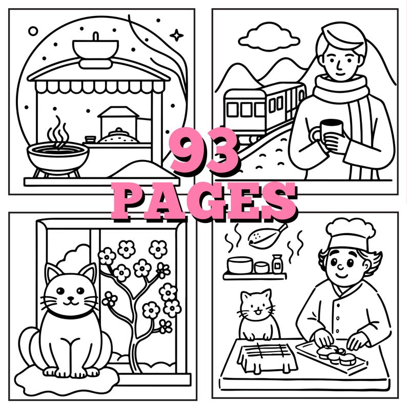 coco wyo coloring, coco wyo, cozy coloring book, hygge, adult coloring, coloring book, cute coloring pages, pdf coloring book, coloring activity, coloring pages, drawing, hygge cocowyo, kids coloring pages