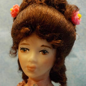 Tutorial To Wig Eugenie---1/12th Scale Miniature Porcelain Doll Wig