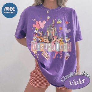 Comfort Colors Retro Disneyland Castle Shirt, Vintage Disneyland California T-shirt, Mickey and Friends Tee, Disneyland Family Trip Tee image 6