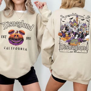 Camiseta Disneyland Est. 1955 Halloween, Camiseta Disney de Halloween com estampa dupla, Camiseta para festa Oogie Boogie Bash, Moletom para festa de Halloween da Disney
