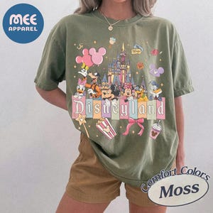 Comfort Colors Retro Disneyland Castle Shirt, Vintage Disneyland California T-shirt, Mickey and Friends Tee, Disneyland Family Trip Tee image 8