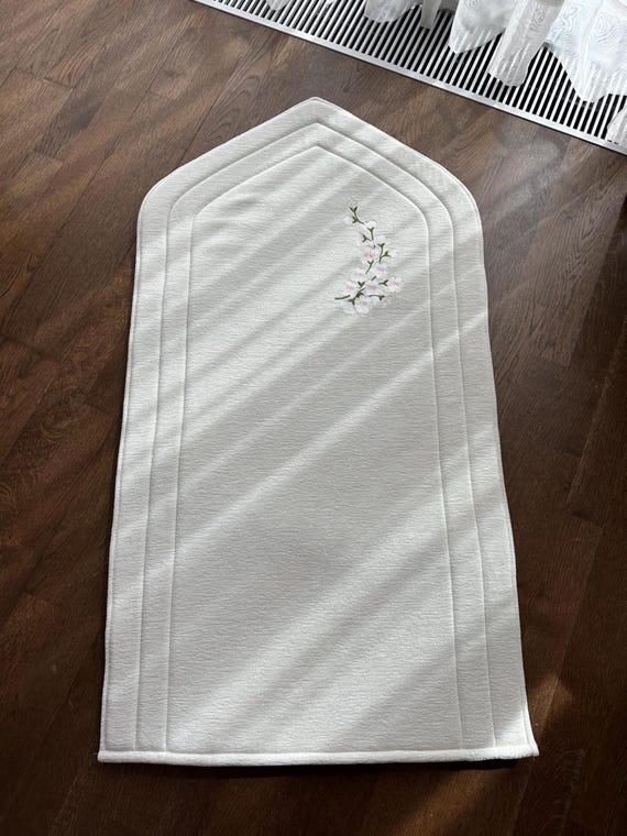 Orthopedic Memory Foam Prayer Rug, Custom Embroidered Islamic Prayer Mat, Comfortable Soft Cushion, Luxury Decorative Prayer Mat