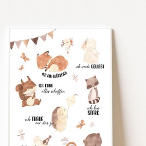 Carteles de afirmación A4 y A3 | colorido | diciendo | Carteles | Póster de pared | Niños | Arte | Colores | vivero