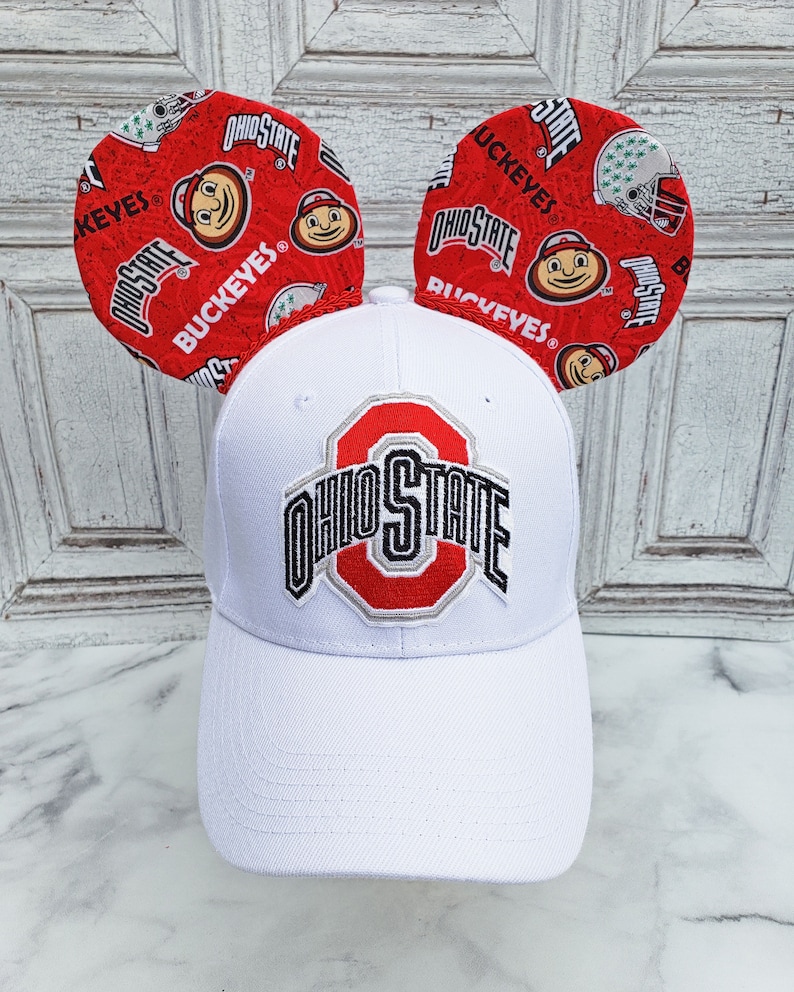 Mickey OSU Buckeyes Minnie Disney Ears Youth or Adult Sized Ohio State Themed Mouse Ears Hat