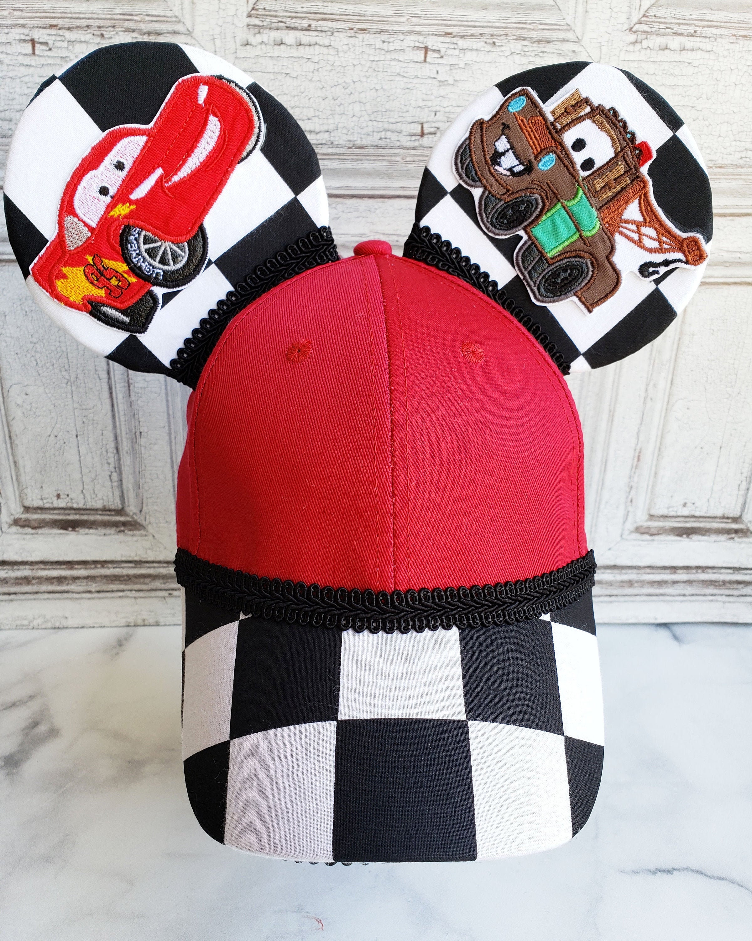 lightning mcqueen hat with mickey ears