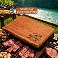 Grilling Cutting Board, Personalized Father's Day Gift for Him, BBQ Gift for Men's Birthday, Dad Gift, Grandpa Gift, Grill Customized Board