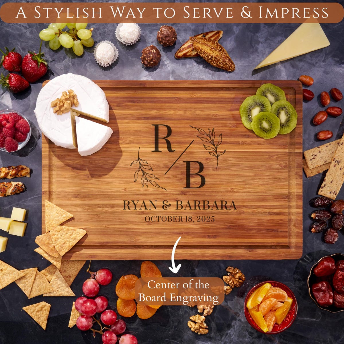 Custom Wedding Gift, Personalized Cutting Board, Farmhouse Wreath Decor, Housewarming and Closing Present, Anniversary Gift for Couples - Etsy