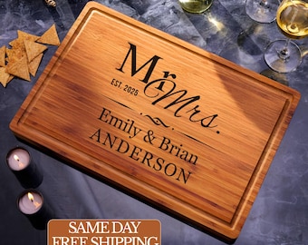 Personalized Cheese Board Wedding Gift, Custom Charcuterie Board, Housewarming Gift, Unique Hostess New Home Couple Gift, Bridal Shower Gift