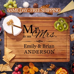 Personalized Cutting Board Charcuterie Board Hostess Gift for Couple Home Gift Wedding Gift Housewarming Gift Unique Bridal Shower Gift Idea