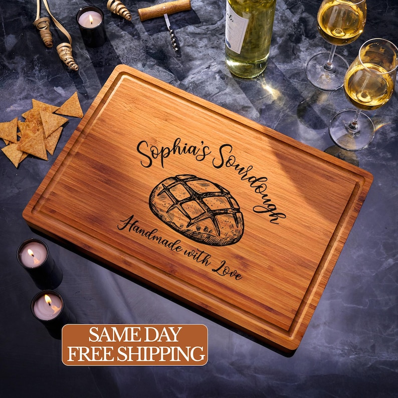 Sourdough Cutting Board Personalized, Baking Gift, Sourdough Gifts, Gift for Bakers, Sourdough Supplies, Bread Making Gifts, Sourdough Decor