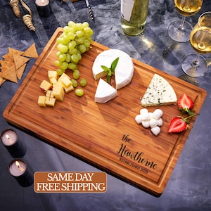 Personalized Cutting Board, Wedding Gift for Couple Uniqe Custom Charcuterie Board, Bridal Shower Gift, Housewarming Gift, Engagement Gifts