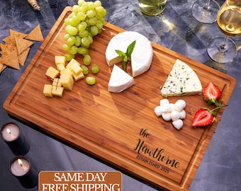 Personalized Cutting Board, Wedding Gift for Couple Uniqe Custom Charcuterie Board, Bridal Shower Gift, Housewarming Gift, Engagement Gifts