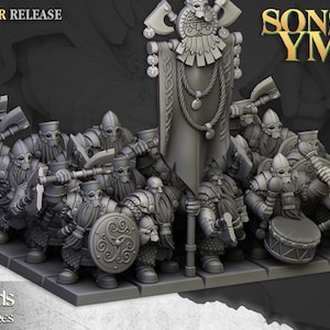 Dwarf Huscarls Unit - Highlands Miniatures