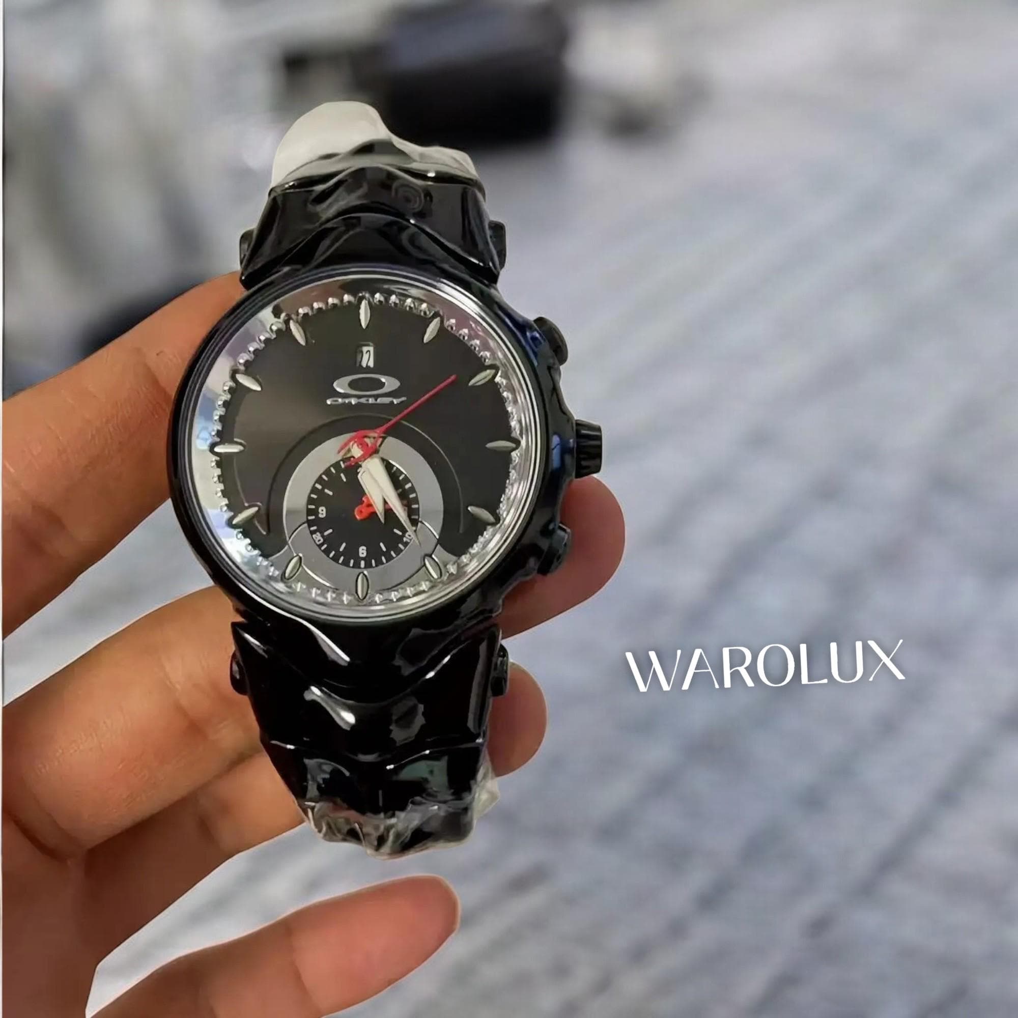 y*n様 bone strap silver watch OAKLEY cybe y*n様 bone strap silver watch OAKLEY cybe Oakley Watch Band
