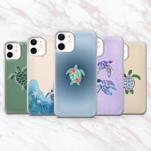 Turtle Phone Case Sea Turtle Ocean Theme Cover for iPhone 16, 15, 14, 13, 12, 11 Samsung S25, S24, S23 Pixel 9Pro XL, 8A, 8Pro, 7A