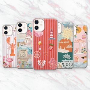 Beachy Phone Case Ocean Coastal Summer Cover for iPhone 16, 15, 14, 13, 12, 11 Samsung S25, S24, S23 Pixel 9Pro XL, 8A, 8Pro, 7A