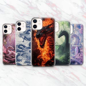 Dragon Phone Case Fire Dragon Fantasy Creature Cover for iPhone 16, 15, 14, 13, 12, 11 Samsung S25, S24, S23 Pixel 9Pro XL, 8A, 8Pro, 7A