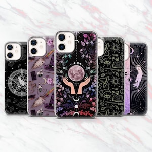 Witchy Handyhülle Tarot Pagan Magic Witchcore Cover für iPhone 16, 15, 14, 13, 12, 11 Samsung S25, S24, S23 Pixel 9Pro XL, 8A 8Pro