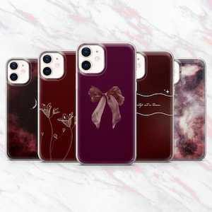 Burgundy Phone Case Dark Red Crimson Cover for iPhone 16, 15, 14, 13, 12, 11 Samsung S25, S24, S23 Pixel 9Pro XL, 8A, 8Pro, 7A