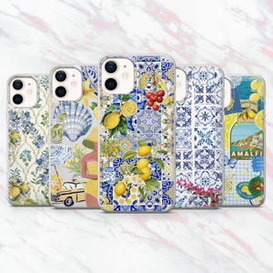 Italy Phone Case Lemon Tiles Amalfi Coast Cover for iPhone 16, 15, 14, 13, 12, 11 Samsung S25, S24, S23 Pixel 9Pro XL, 8A, 8Pro, 7A