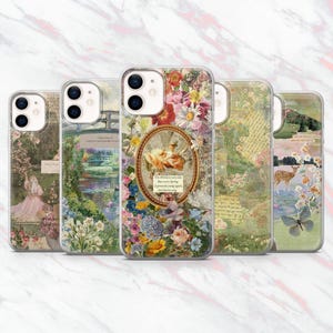 Cottagecore Phone Case Fairycore Spring Garden Cover for iPhone 16, 15, 14, 13, 12, 11 Samsung S25, S24, S23 Pixel 9Pro XL, 8A 8Pro
