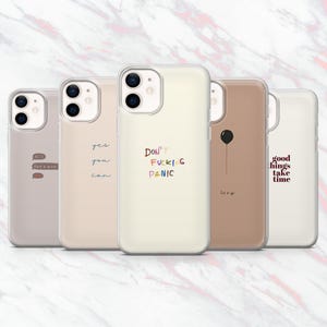 Mental Health Phone Case Quotes Self Care Motivational Cover for iPhone 16, 15, 14, 13, 12, 11 Samsung S25, S24, S23 Pixel 9Pro XL, 8A 8Pro