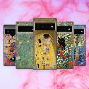 Klimt Art Phone Case Fine Art Gallery Cover for Google Pixel 9Pro XL, 8A, 8Pro, 7Pro, 7A, Samsung S25, S24, S23 iPhone 16, 15, 14, 13, 12