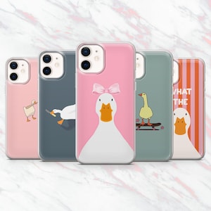 Duck Phone Case Silly Goose Cute Duck Cover for iPhone 16, 15, 14, 13, 12, 11 Samsung S25, S24, S23 Pixel 9Pro XL, 8A, 8Pro, 7A
