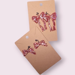 Mommy and Me Glitter Bow Earrings