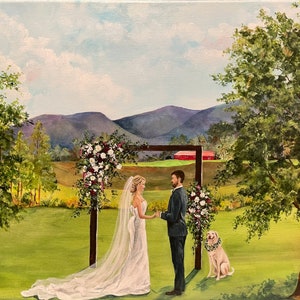 Live Wedding Painting by wedding artist Cheri Miller image 6