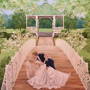 Live Wedding Painting by wedding artist Cheri Miller image 4
