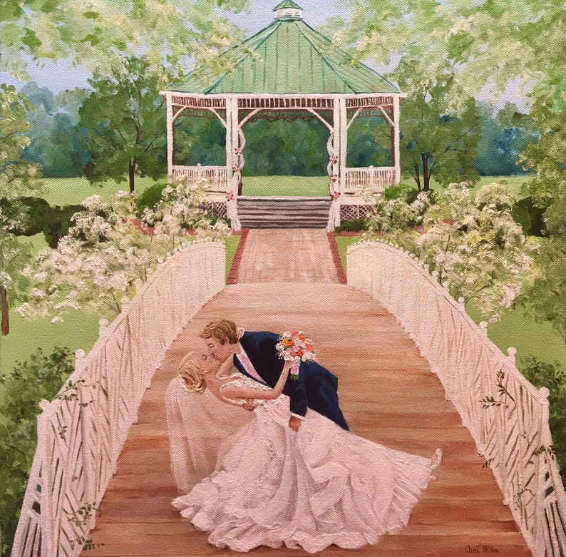 Live Wedding Painting by wedding artist Cheri Miller image 4