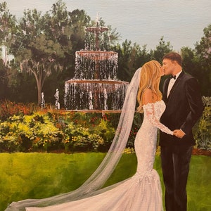 Live Wedding Painting by wedding artist Cheri Miller image 1