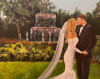 Live Wedding Painting by wedding artist Cheri Miller