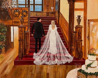 Live Wedding Painting, Wedding Reception Ideas