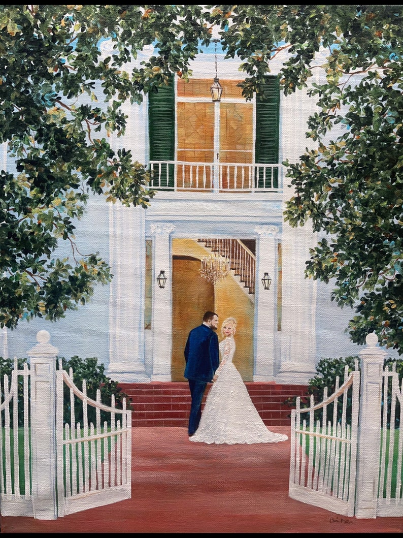 Live Wedding Painting by wedding artist Cheri Miller image 9