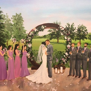 Live Wedding Painting, Live Painter, Wedding Artist image 9