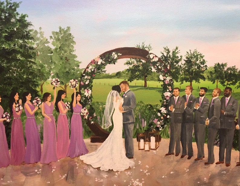 Live Wedding Painting, Live Painter, Wedding Artist image 9