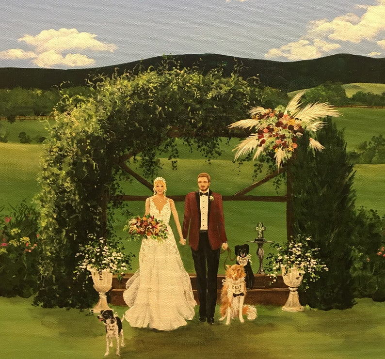 Live Wedding Painting, Live Painter, Wedding Artist image 4
