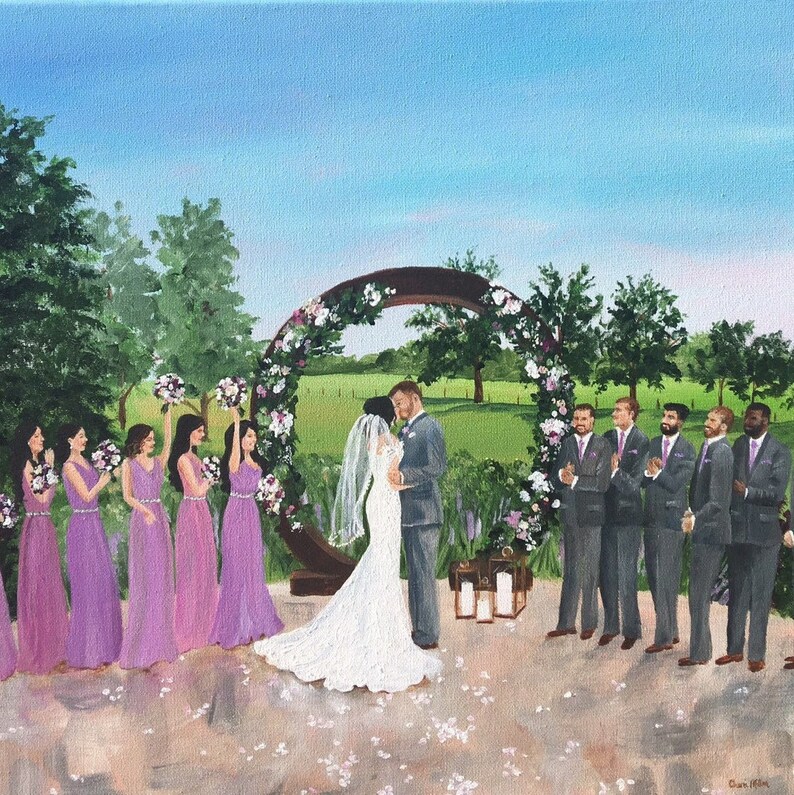 Live Wedding Painting by wedding artist Cheri Miller image 10