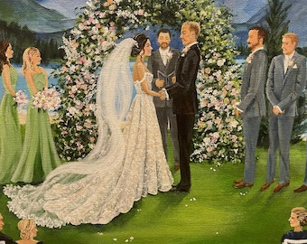 Live Wedding Painting by Wedding Artist Cheri Miller