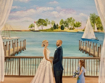 Live Wedding Painting, wedding artist