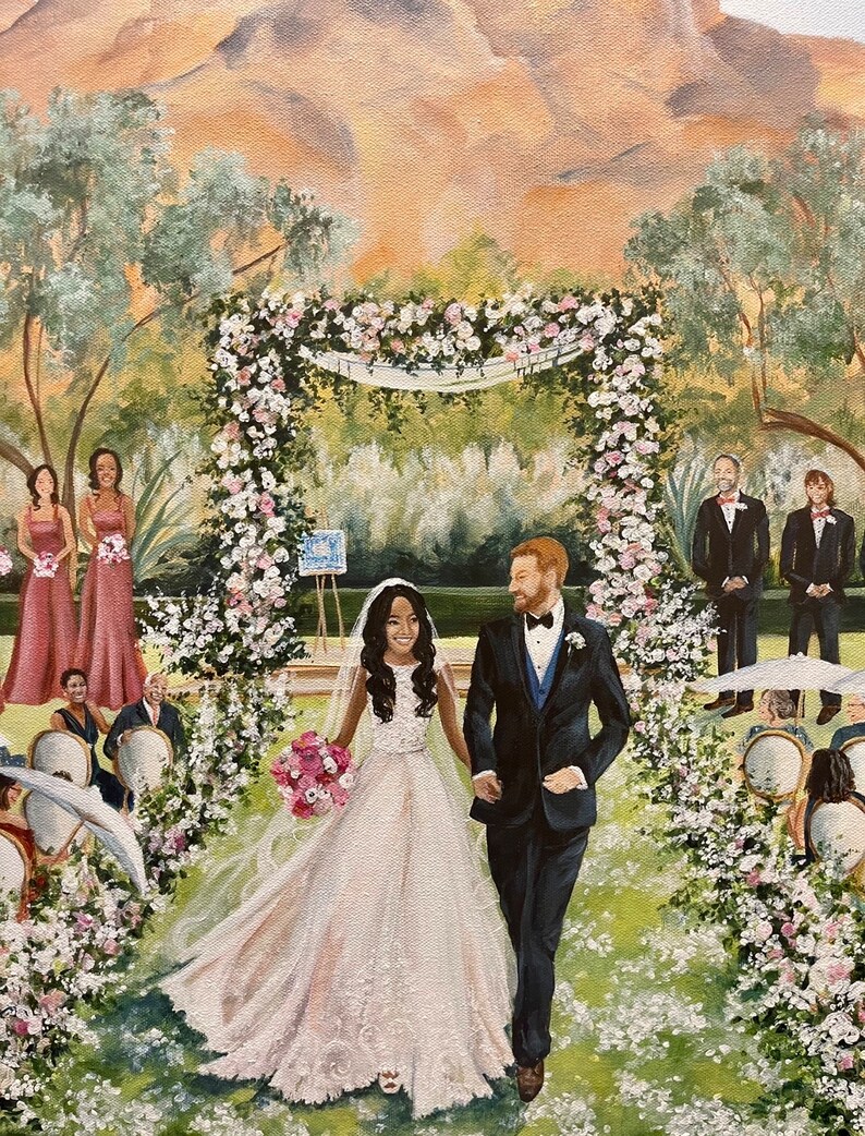 Live Wedding Painting, Live Painter, Wedding Artist image 2