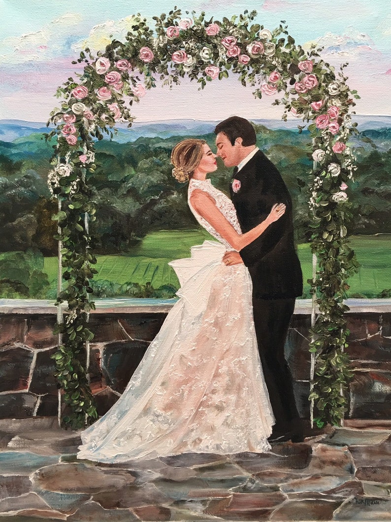 Live Wedding Painting, Live Painter, Wedding Artist image 6