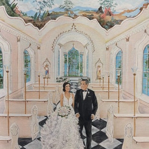 Live Wedding Painting by Cheri Miller