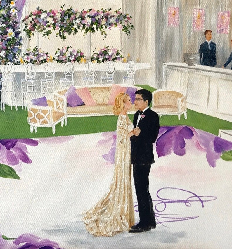 Live Wedding Painting, Live Painter, Wedding Artist image 8