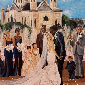 Live Wedding Painting by wedding artist Cheri Miller image 5