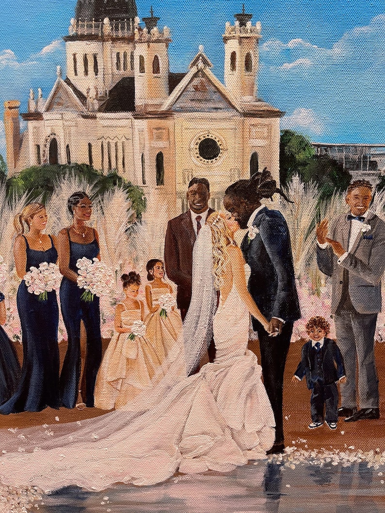 Live Wedding Painting by wedding artist Cheri Miller image 5